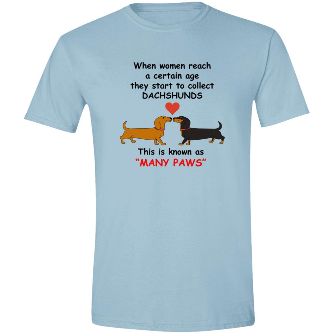 CustomCat T-Shirts Light Blue / X-Small Many Paws T-Shirt