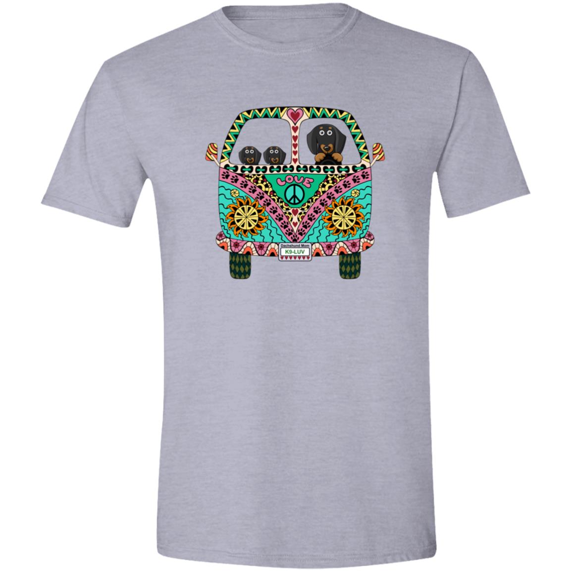 CustomCat T-Shirts Sport Grey / S Dachshunds Love Bus Black Tan T-Shirts