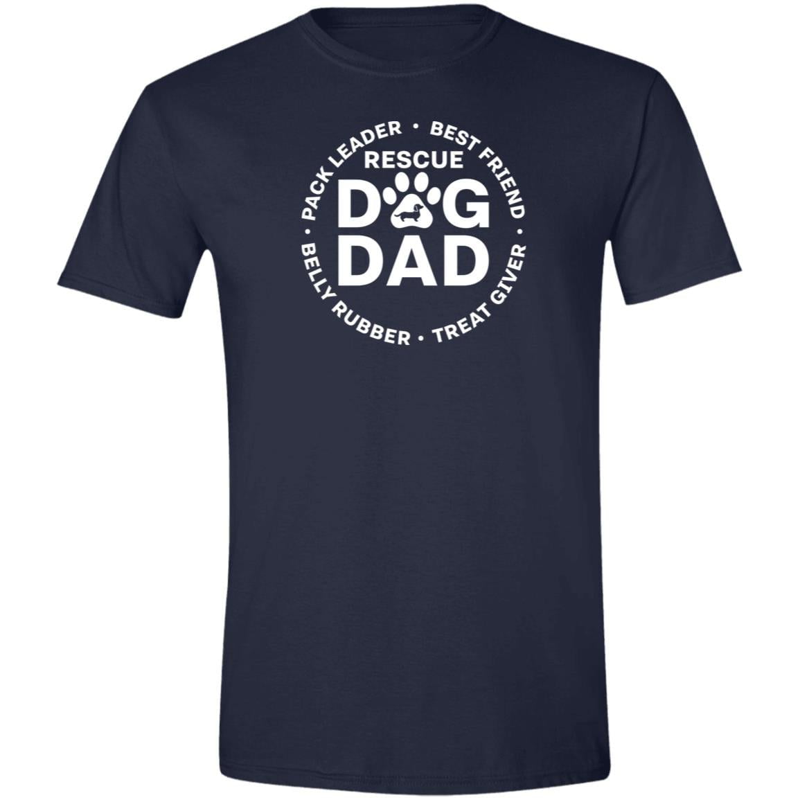 CustomCat Apparel Navy / S Rescue Dog Dad T-Shirt