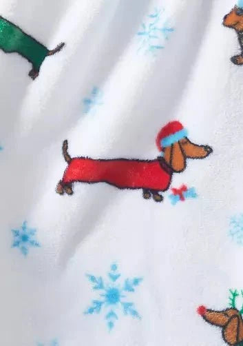 LoveTheBreed.com Blanket Dachshunds Winter Wonderland Throw Blanket