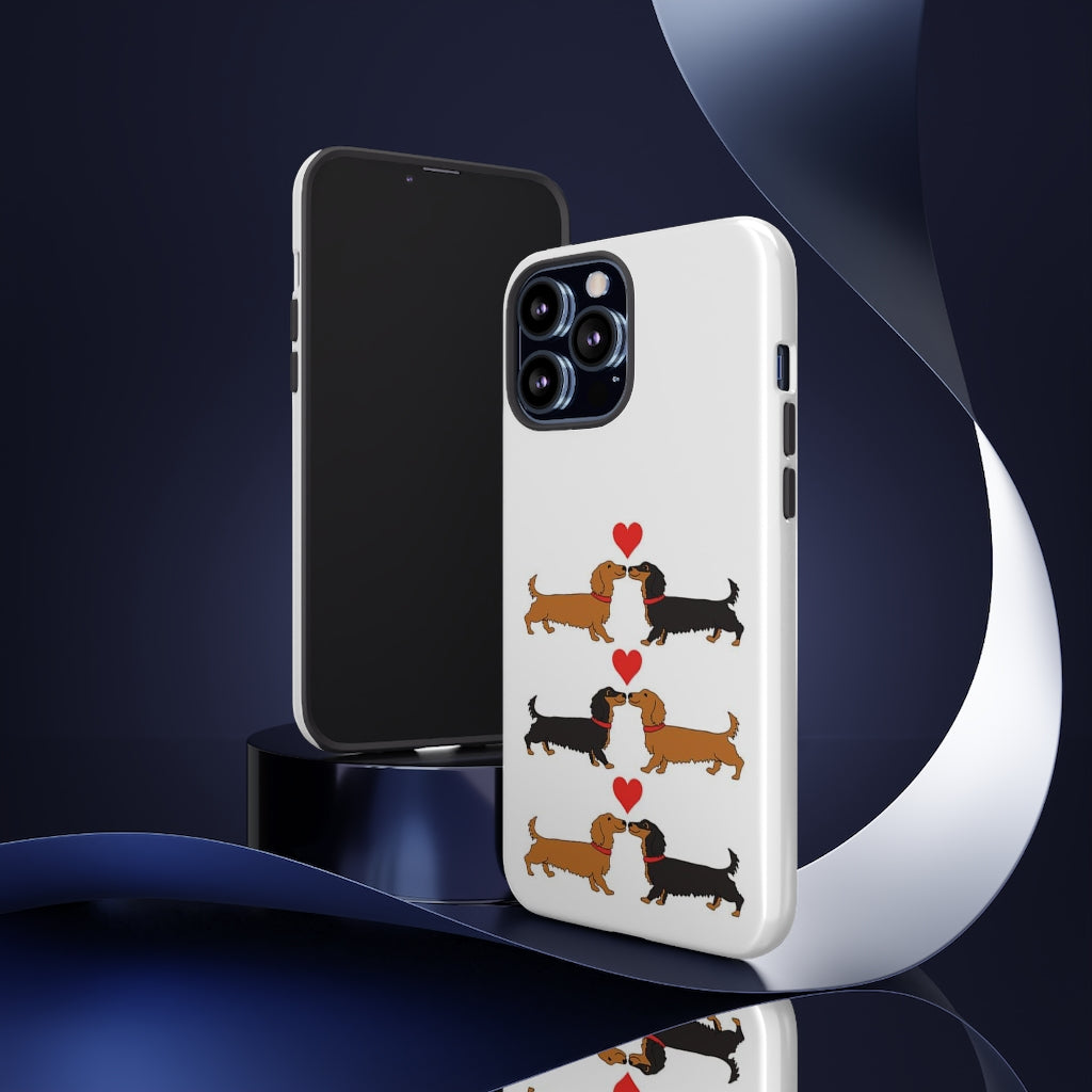 I Love Dachshunds Long Hair Tough Phone Cases