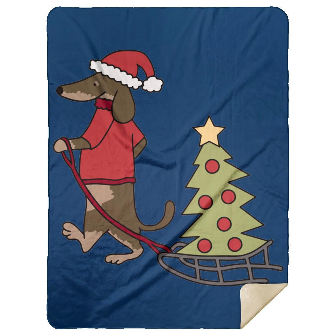 Christmas Dachshund Through The Snow Dog Lovers Door Mat Home