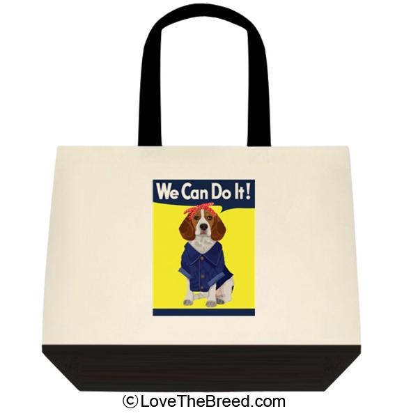 Beagle Rosie the Riveter We Can Do It Extra Large Tote