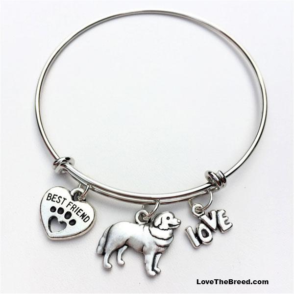 Bernese Mountain Dog Best Friend Love Charm Bracelet