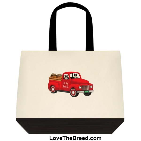 Border Collie Biscuit Truck Extra Large Tote