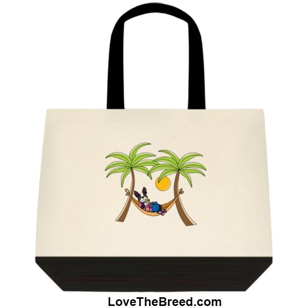 Boston Terrier in Hammock Extra Large Tote