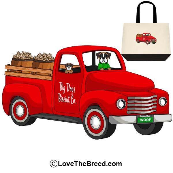 Boxer Biscuit Truck Extra Large Tote