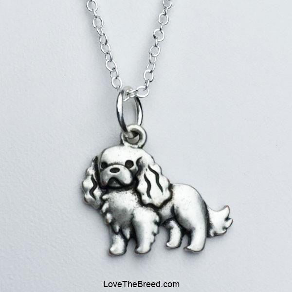 LoveTheBreed.com necklace Cavalier King Charles Spaniel Charm Necklace