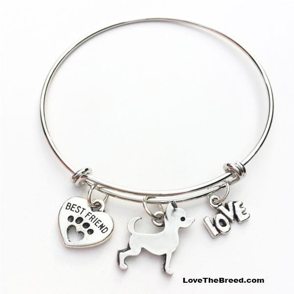 Chihuahua Best Friend Love Charm Bracelet