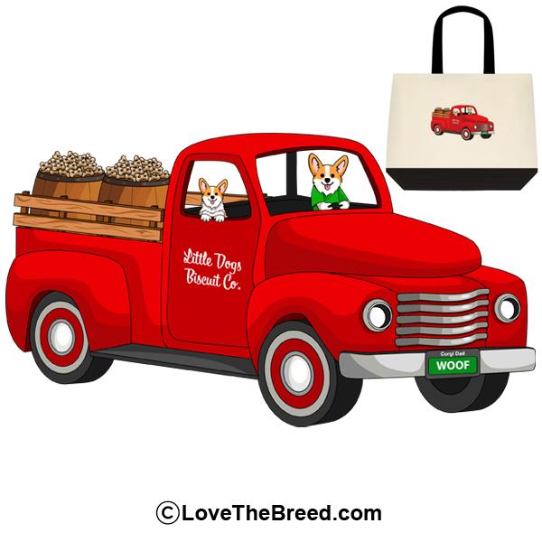 Corgi Biscuit Truck Extra Large Tote