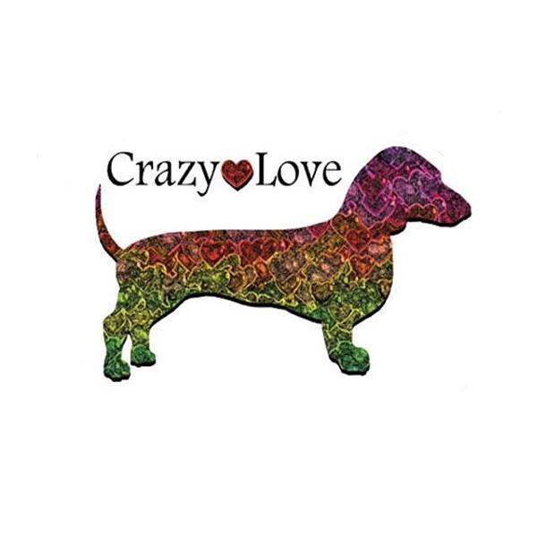 Dachshund Crazy Love MultiColored Heart Shirts