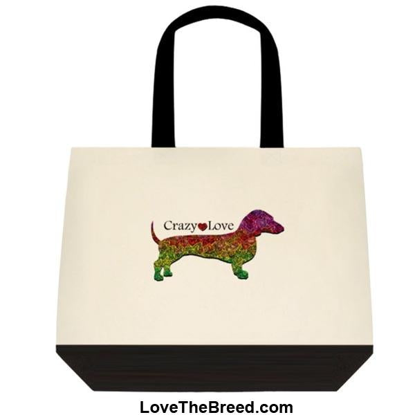 Dachshund Crazy Love Extra Large Tote
