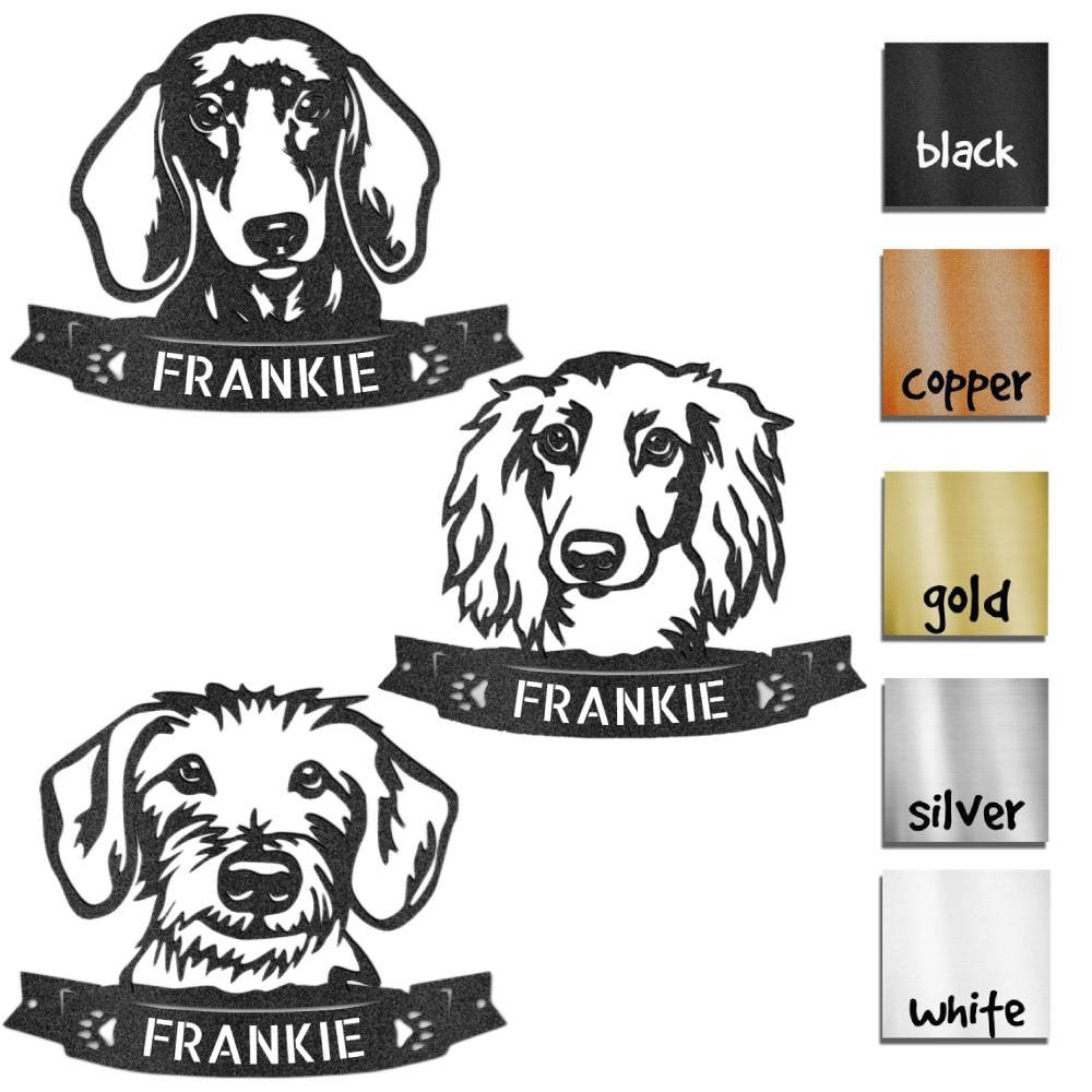 Dachshund Face Personalized Banner Sign