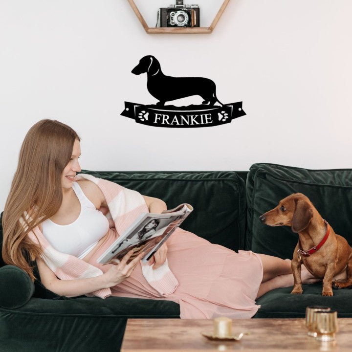 Dachshund Personalized Banner Sign