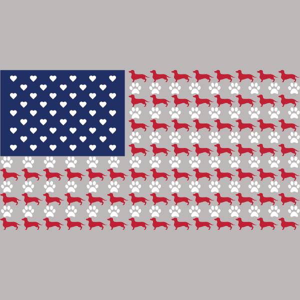 Dachshund American Flag T-Shirts - OLD