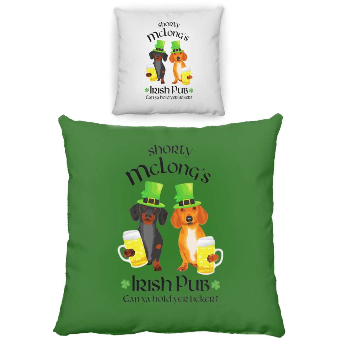 Dachshund Shorty McLong's Irish Pub Pillows