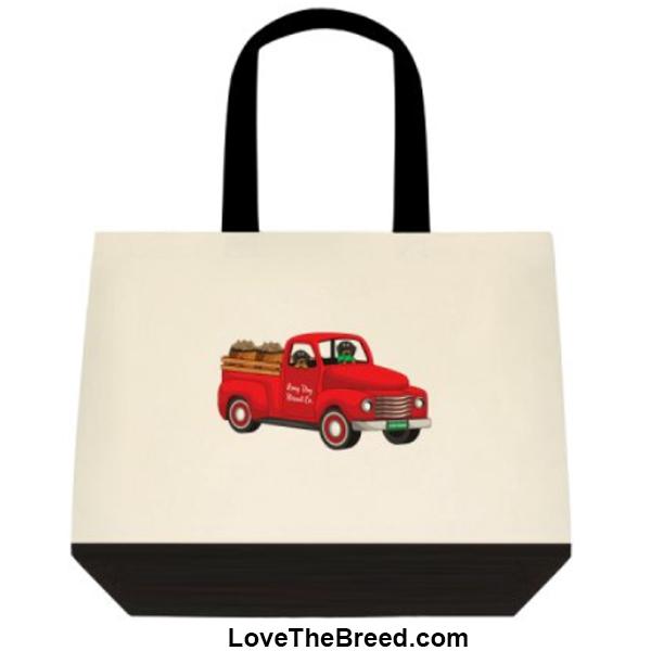 Dachshund Biscuit Truck Black and Tan Dogs Extra Large Tote