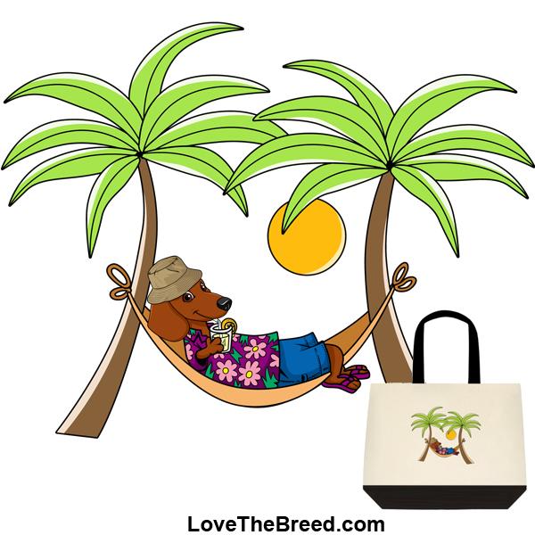 Dachshund Brown in Hammock Extra Large Tote