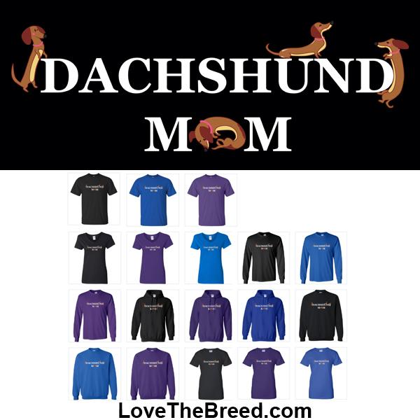 Dachshund Brown Mom Dark Shirts