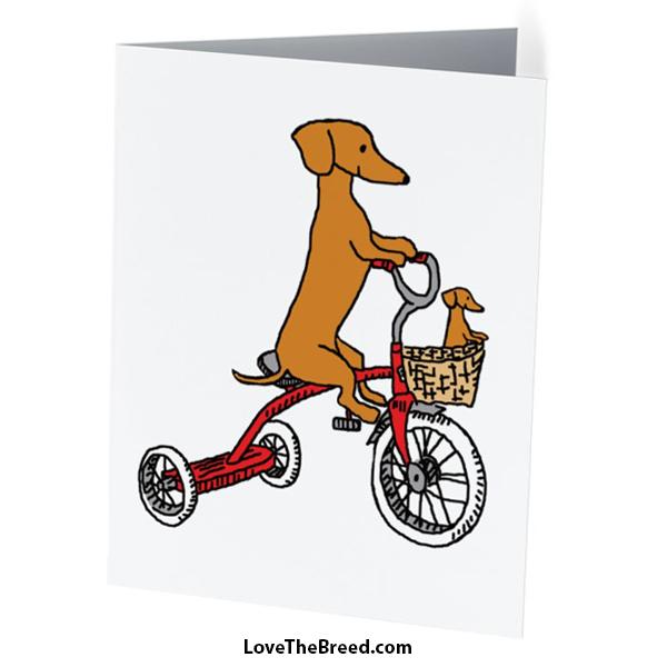 Dachshund Mom and Baby Note Card