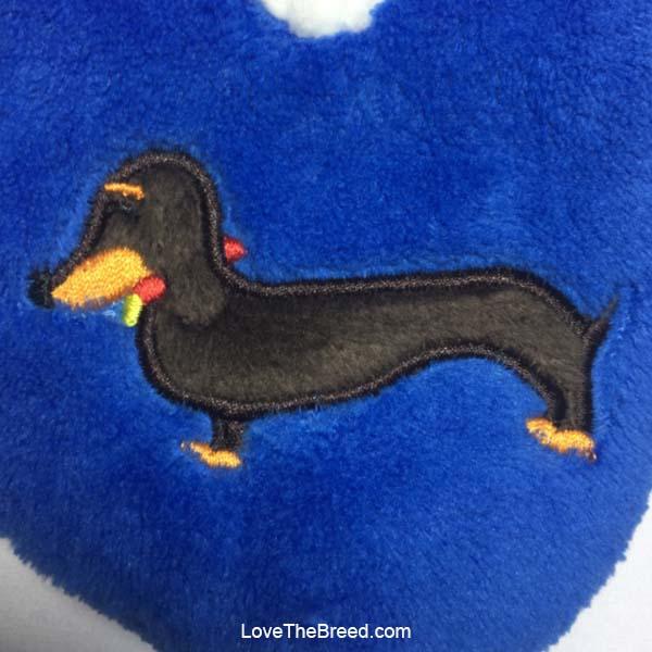 LoveTheBreed.com Apparel Dachshund Blue PLUSH Slippers Love The Breed