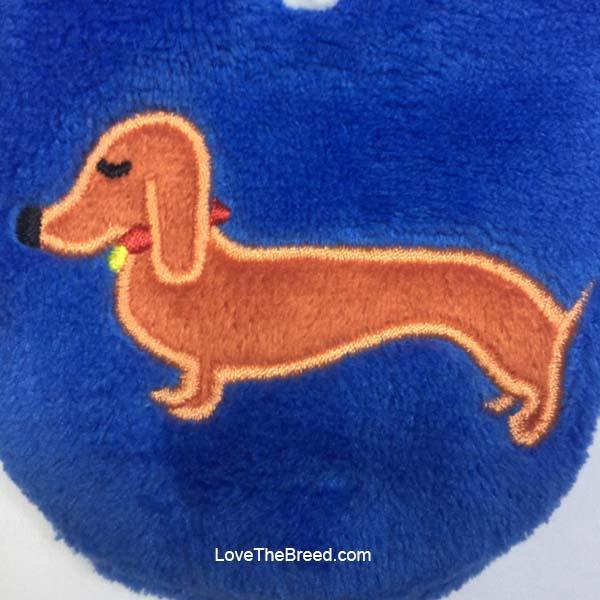 LoveTheBreed.com Apparel Dachshund Blue PLUSH Slippers Love The Breed