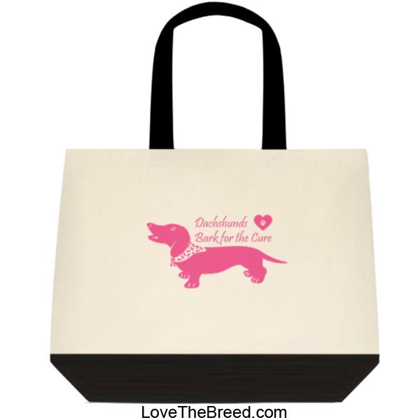 Dachshunds Bark for the Cure Extra Large Tote