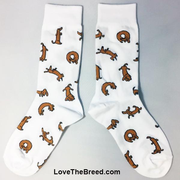 LoveTheBreed.com Socks White Dachshunds Socks Everywhere LIMITED EDITION