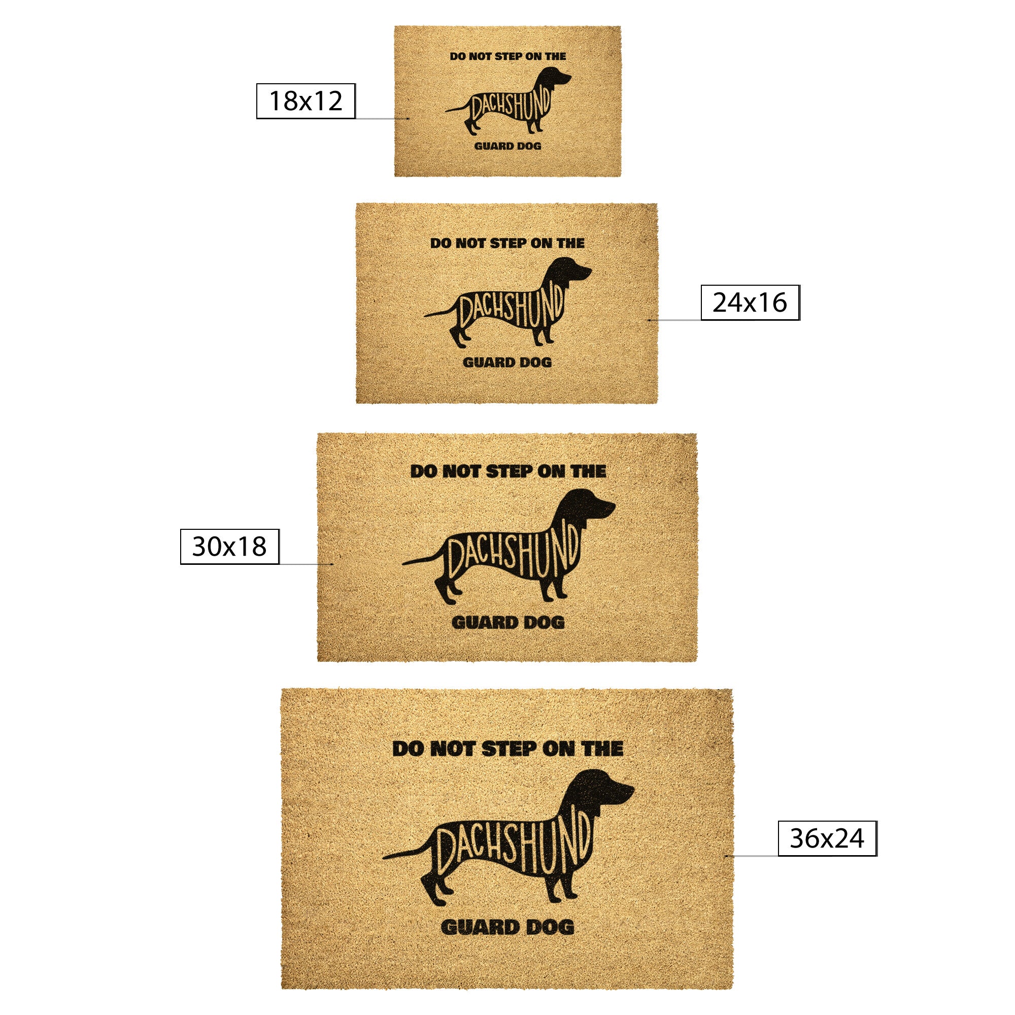 Targa In Latta Divertente 30,5x20,3 Cm – Scritta 'Do Not Step On Guard Dog' Con Bassotto – Cartello Umoristico Per Amanti Cani, Decorazione Per Casa, Garage O Ufficio