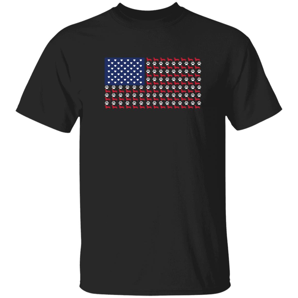 Dachshund American Flag T-Shirts - OLD