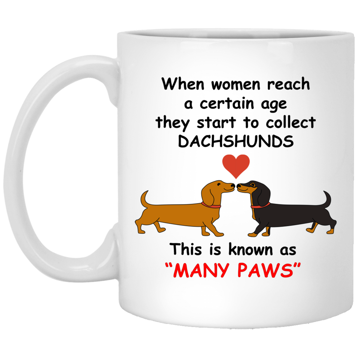 Dachshund Many Paws Mugs