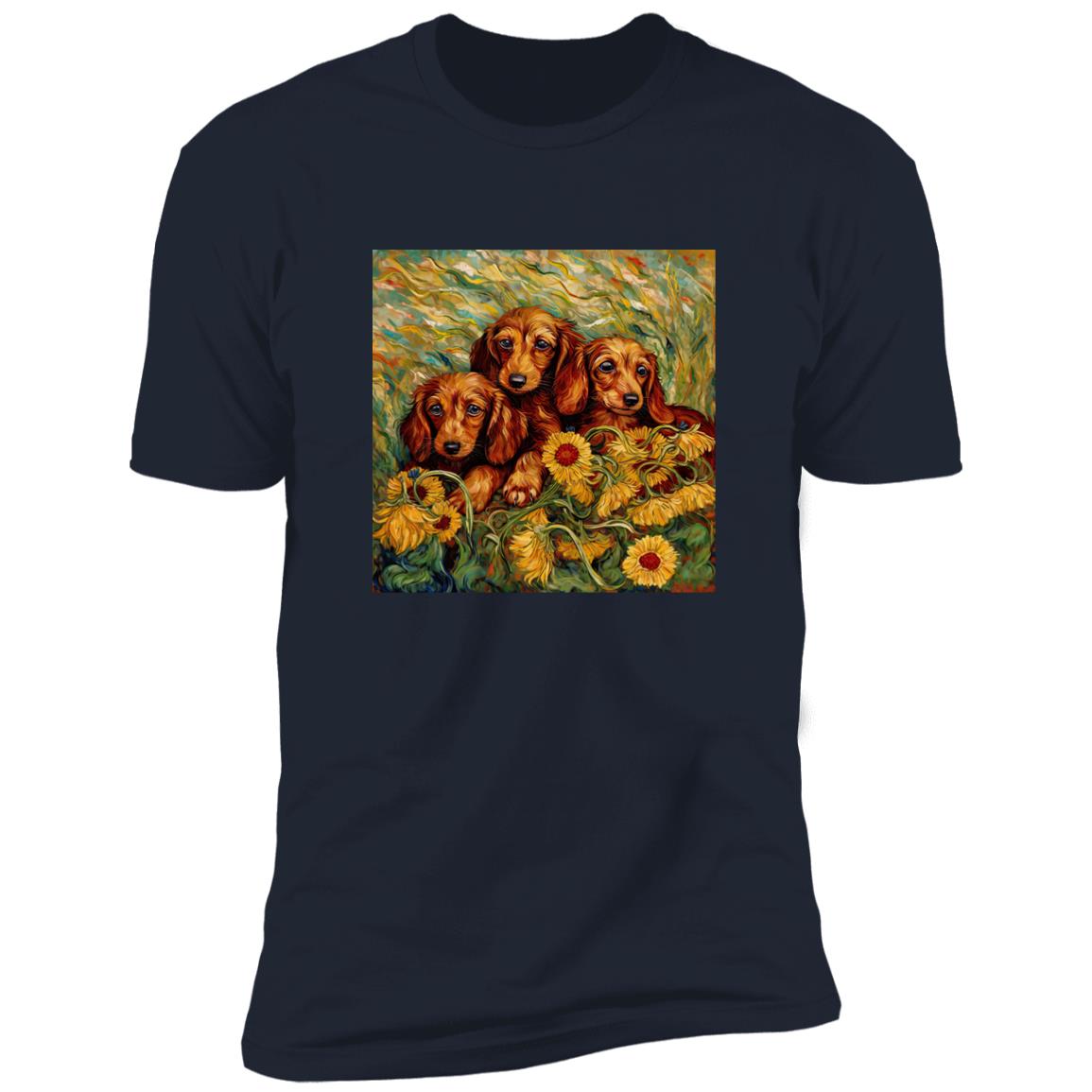 Dachshund Puppies in a Sunflower Field T-Shirts