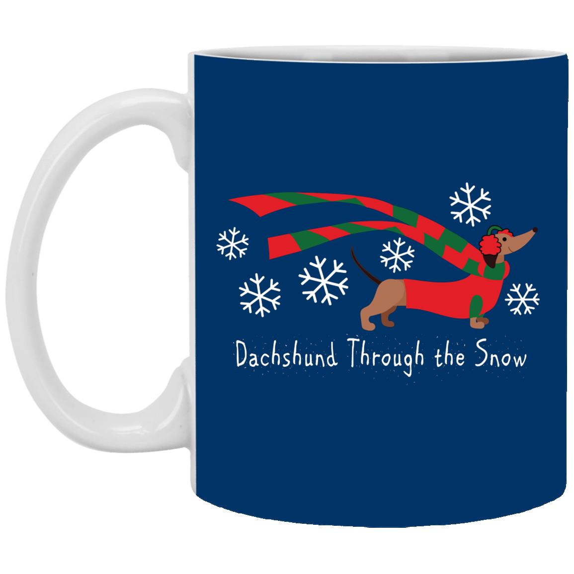 Dachshund Through The Snow Mugs