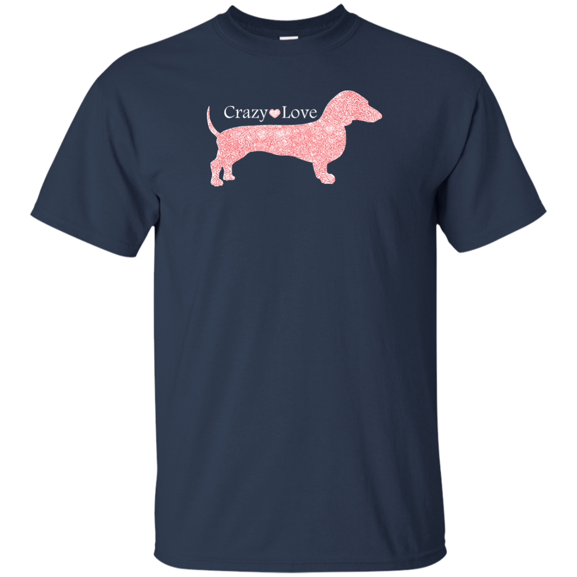 Dachshund Crazy Love Red Heart Shirts