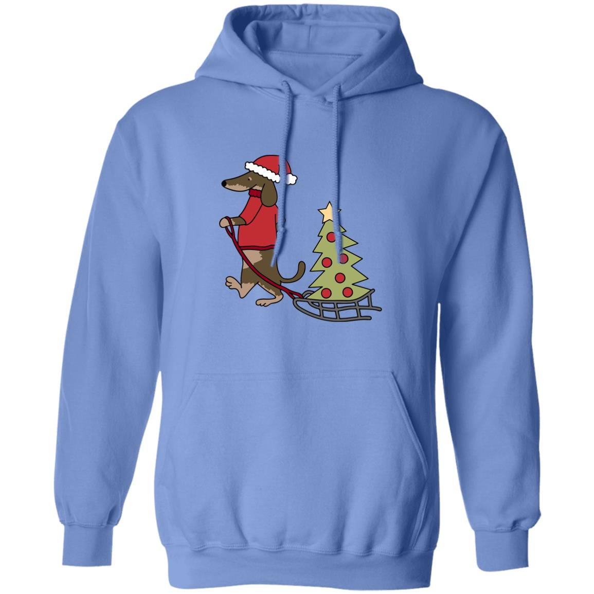 Dachshund Christmas Tree Sled Long Sleeve + Sweatshirts