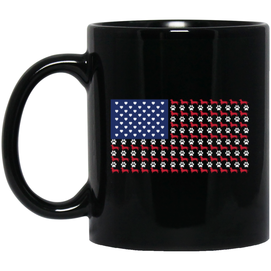 Dachshund American Flag Mugs