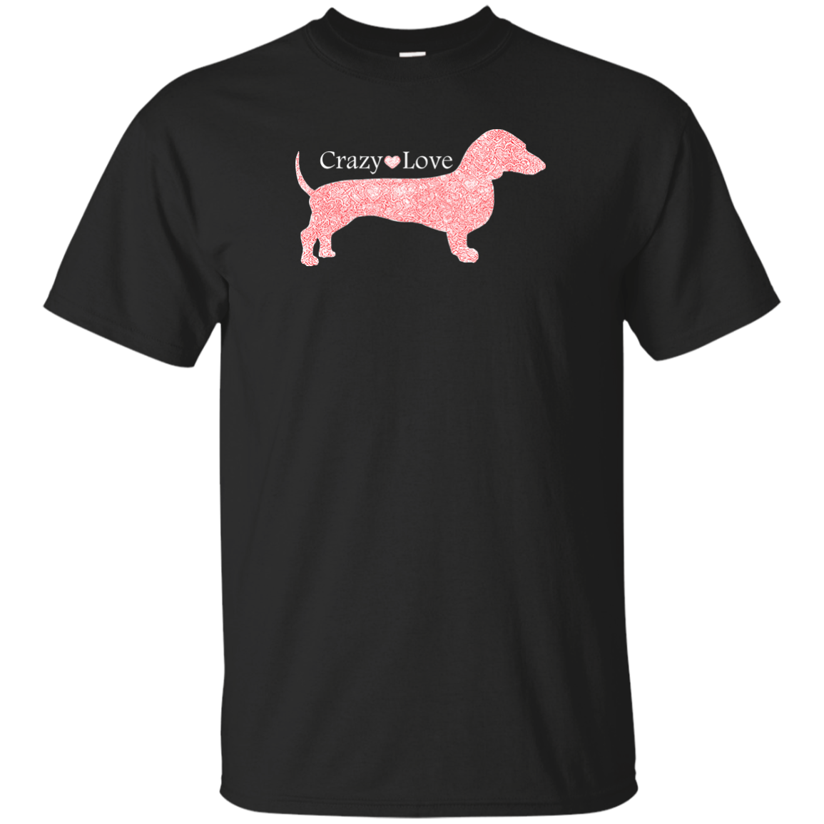 Dachshund Crazy Love Red Heart Shirts