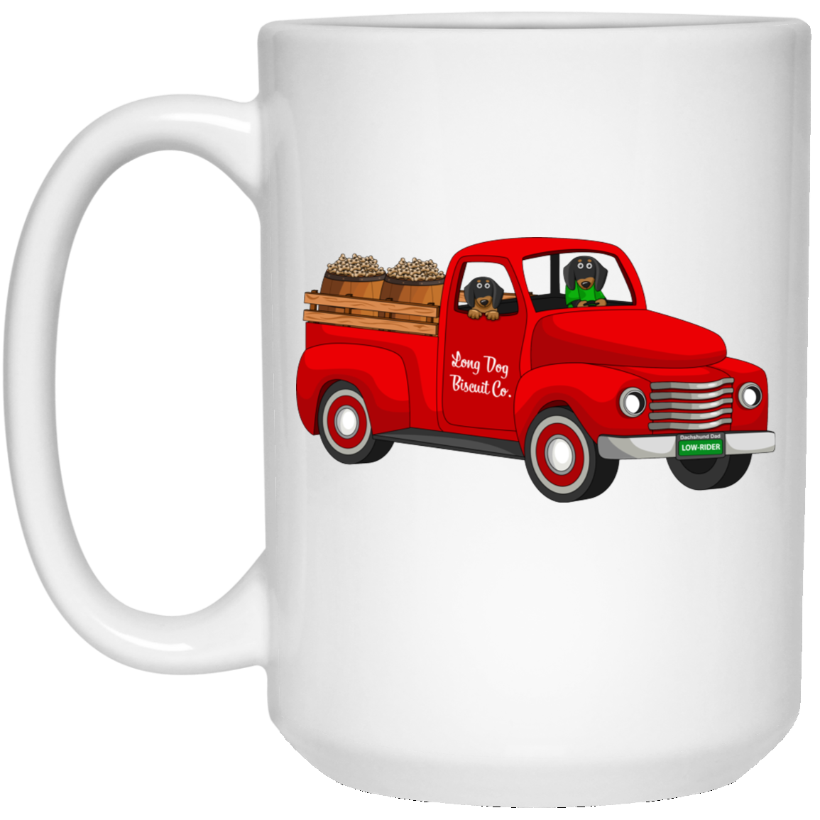 Dachshund Biscuit Truck Black and Tan Dogs Mug