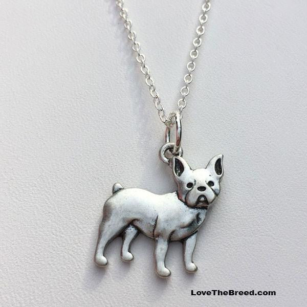 LoveTheBreed.com necklace French Bulldog Style 2 Charm Necklace