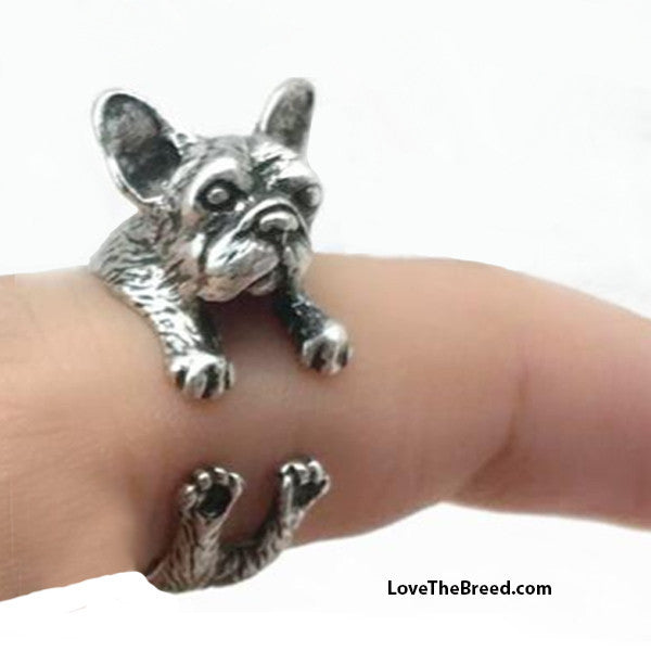 French Bulldog Wrap Around 3D Ring FREE SHIPPING