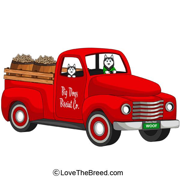 Husky Biscuit Truck Extra Large Tote