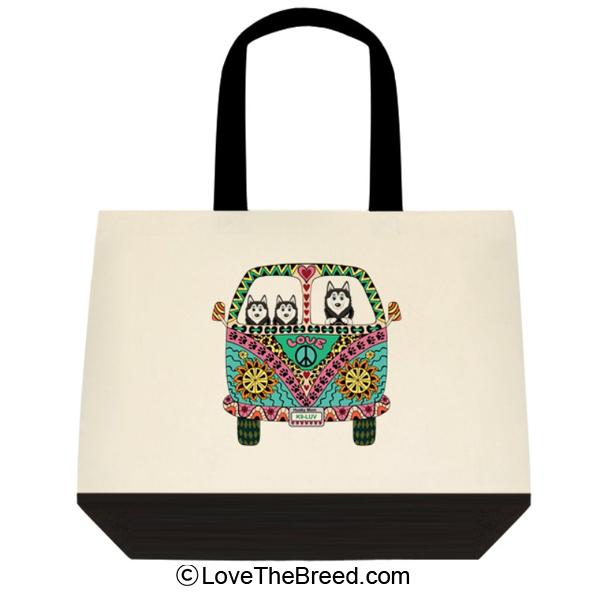 Husky Love Bus Extra Large Tote