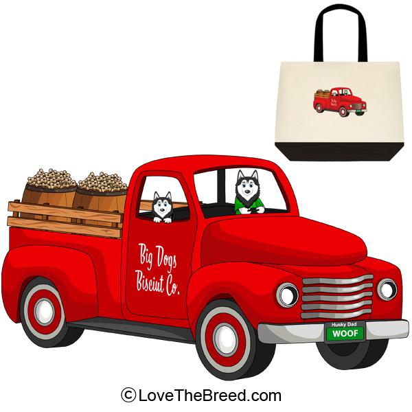 Husky Biscuit Truck Extra Large Tote