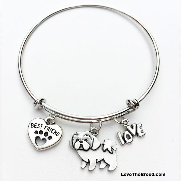 Shih Tzu Best Friend Love Charm Bracelet