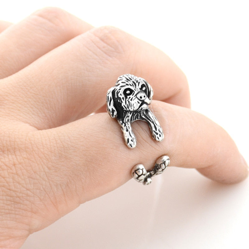 Shih Tzu / Lhasa Apso Wrap Around 3D Ring FREE SHIPPING