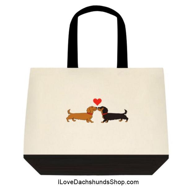 Dachshund Long on Love Extra Large Tote