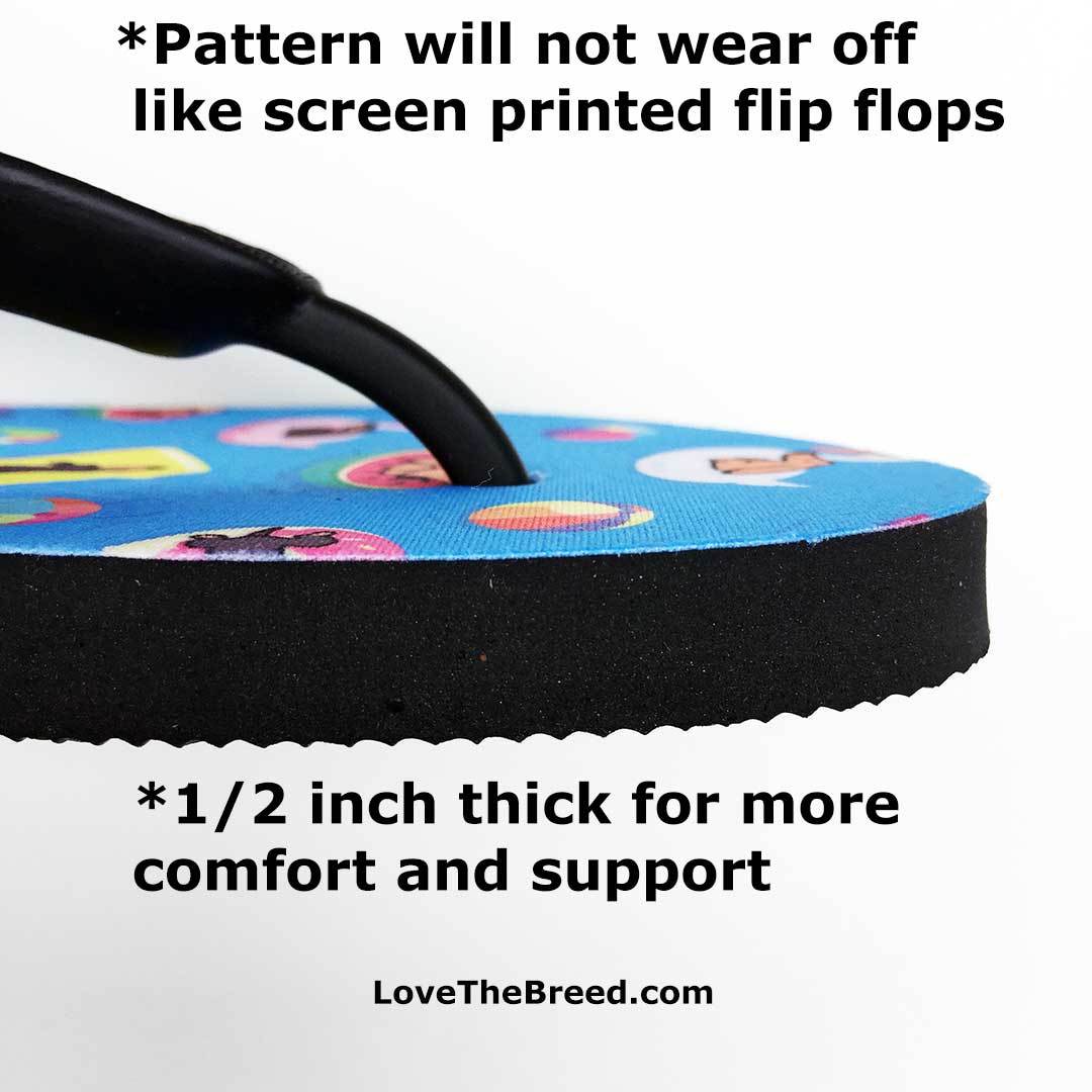 LoveTheBreed.com Sandals Dachshund Pool Party Women's Flip Flops Sandals