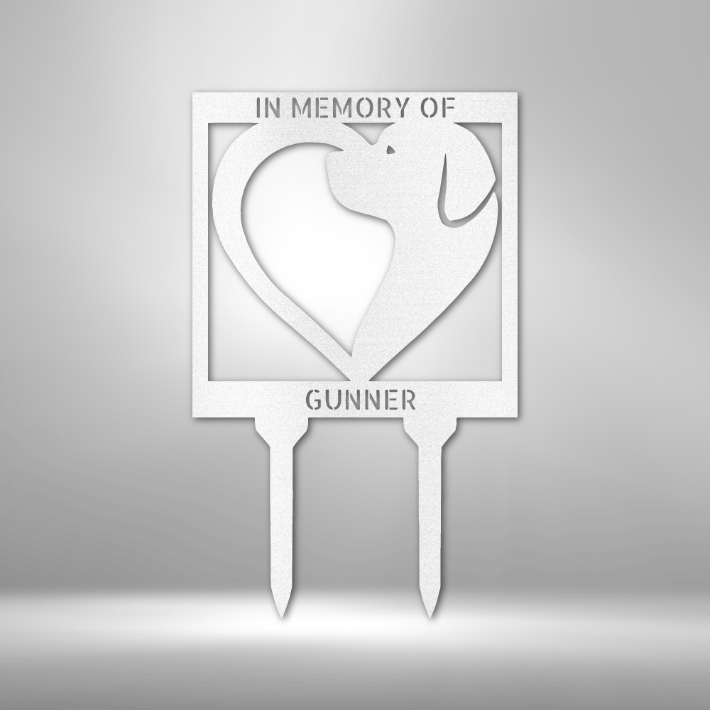 Personalized Dog Love Metal Yard Sign