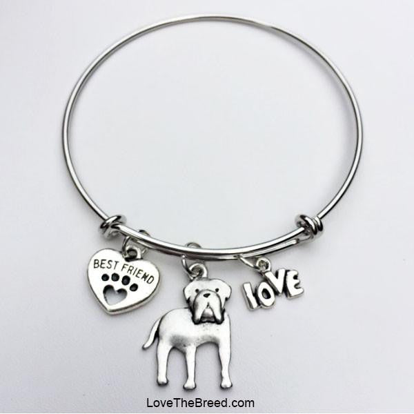 Mastiff Best Friend Love Charm Bracelet