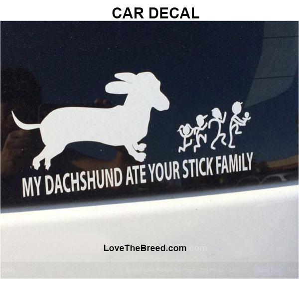 My Dachshund Ate Your Stick Family Sticker